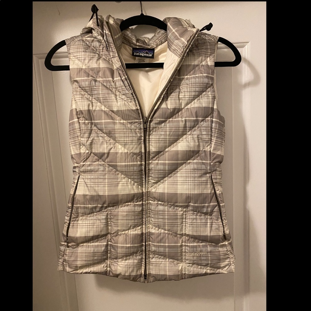 Patagonia plaid puffer vest
